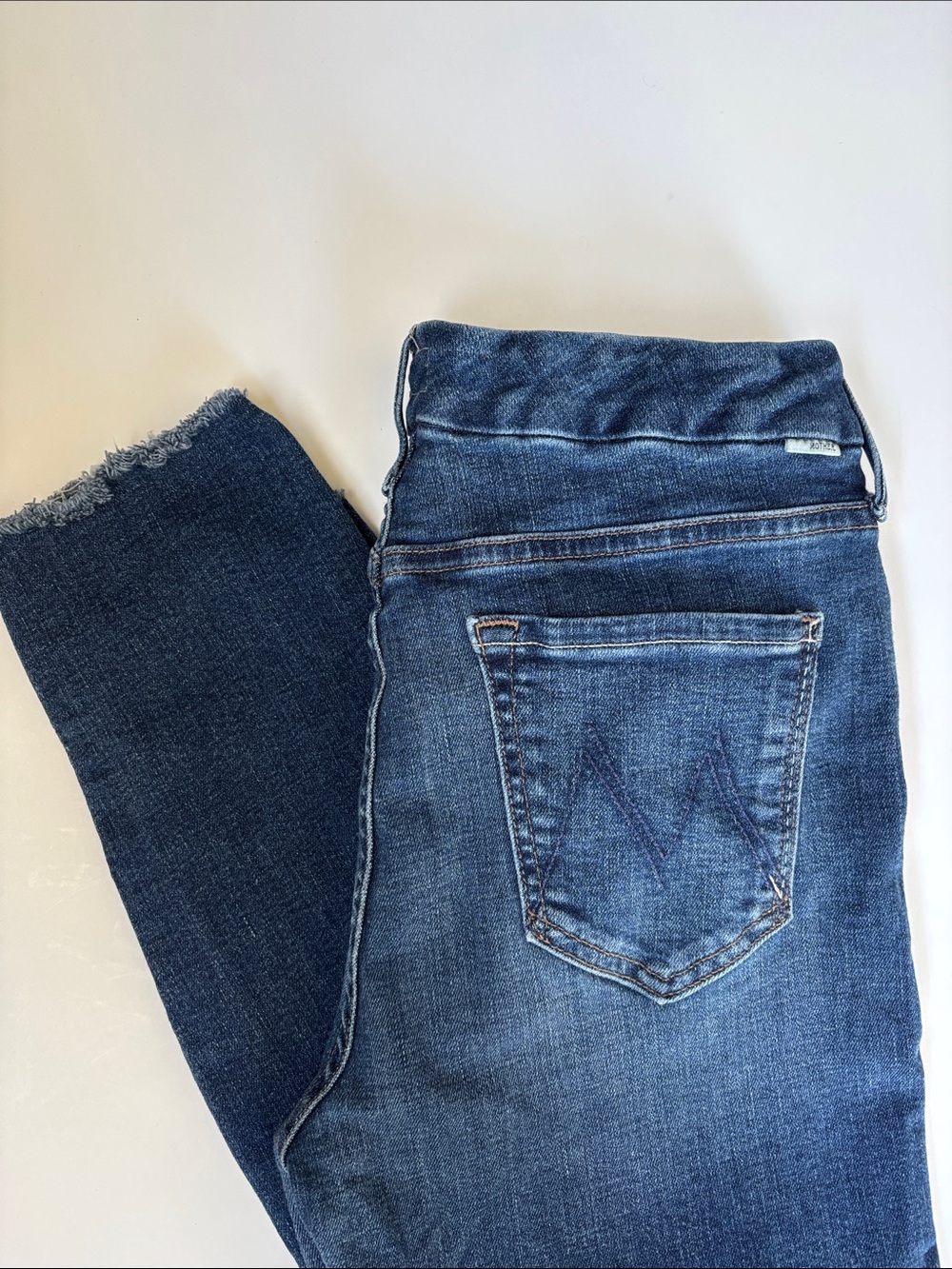 Mother The Looker Ankle Fray Lust Blue Denim Jeans Women’s Size 29